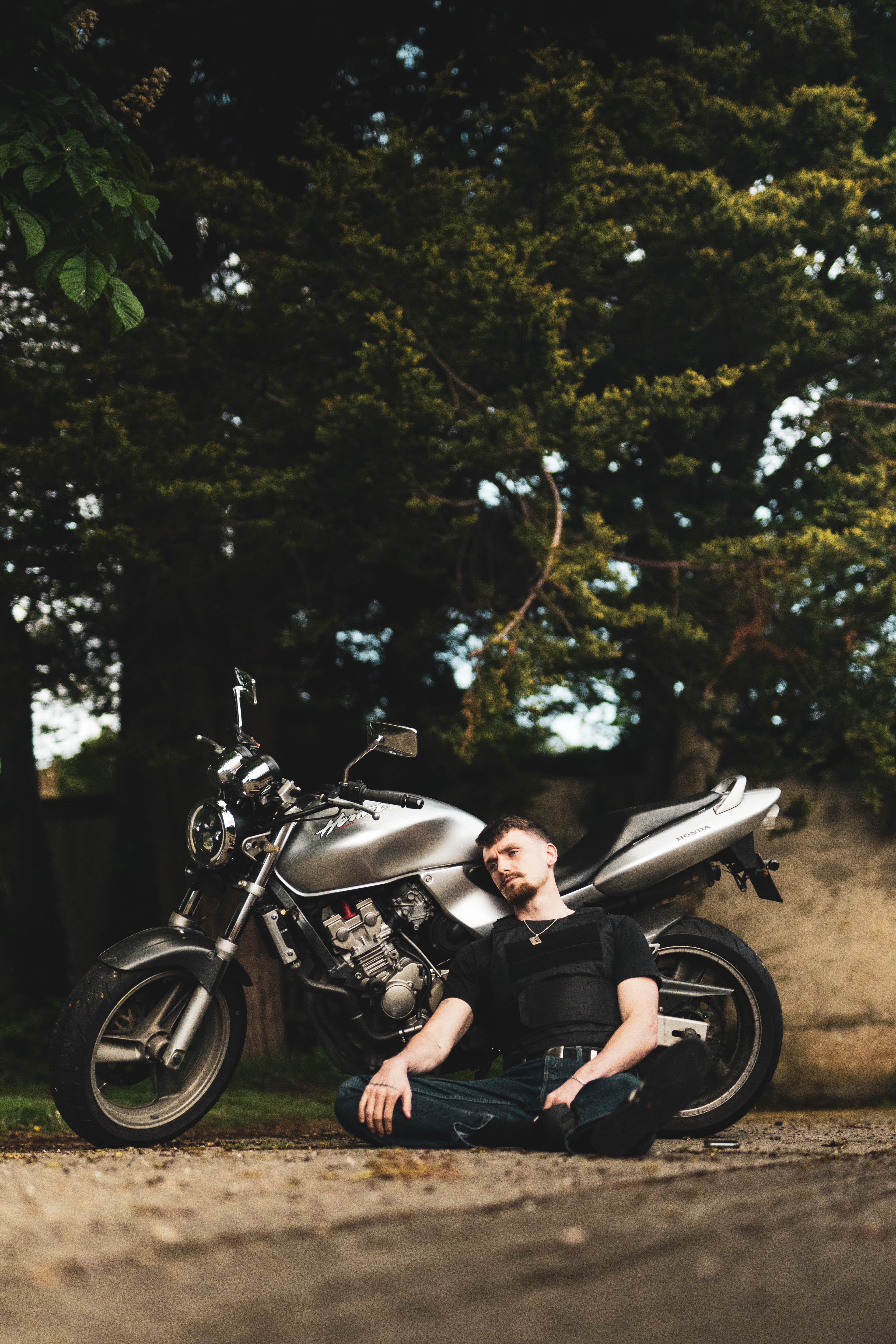 Malaki and a motorbike
